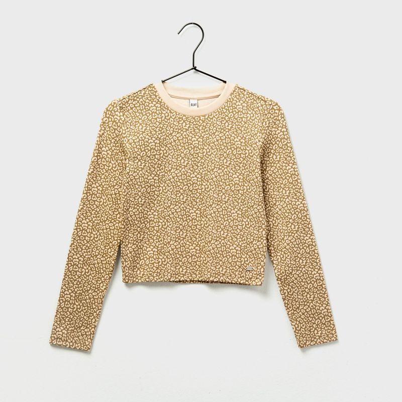 ELEVEN - Polo Casual Eleven Crop Rayas Manga Larga Niña Algodón