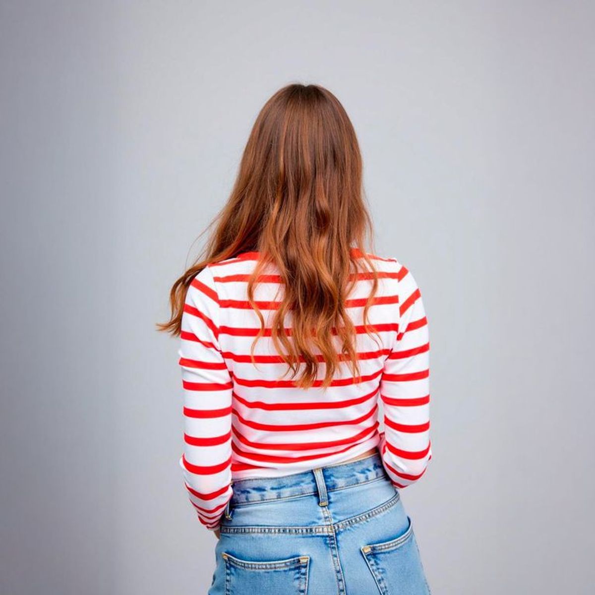 ELEVEN - Polo Casual Eleven Crop Rayas Manga Larga Niña Algodón