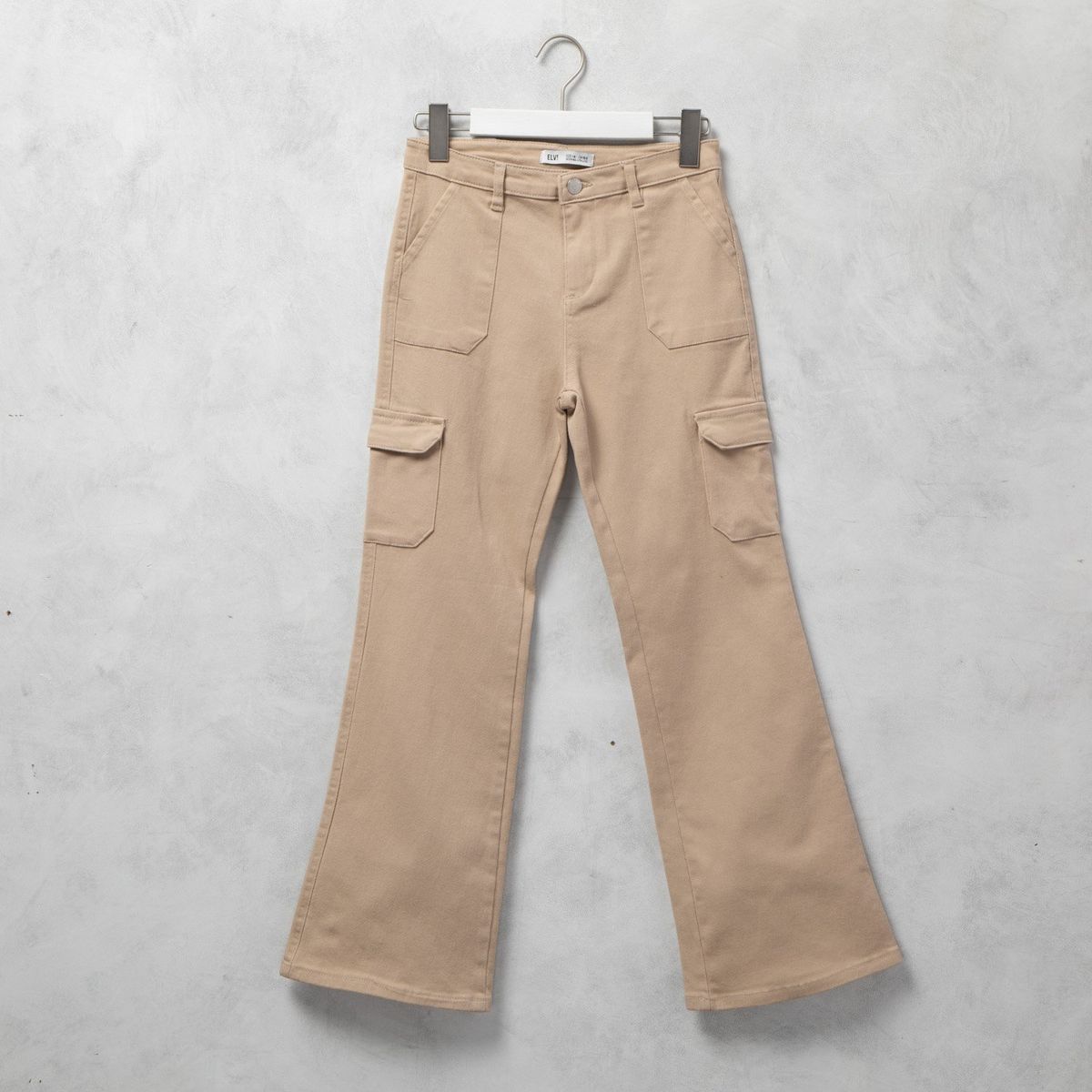 ELEVEN - Pantalón Eleven Cargo Tiro Alto Niña Algodón