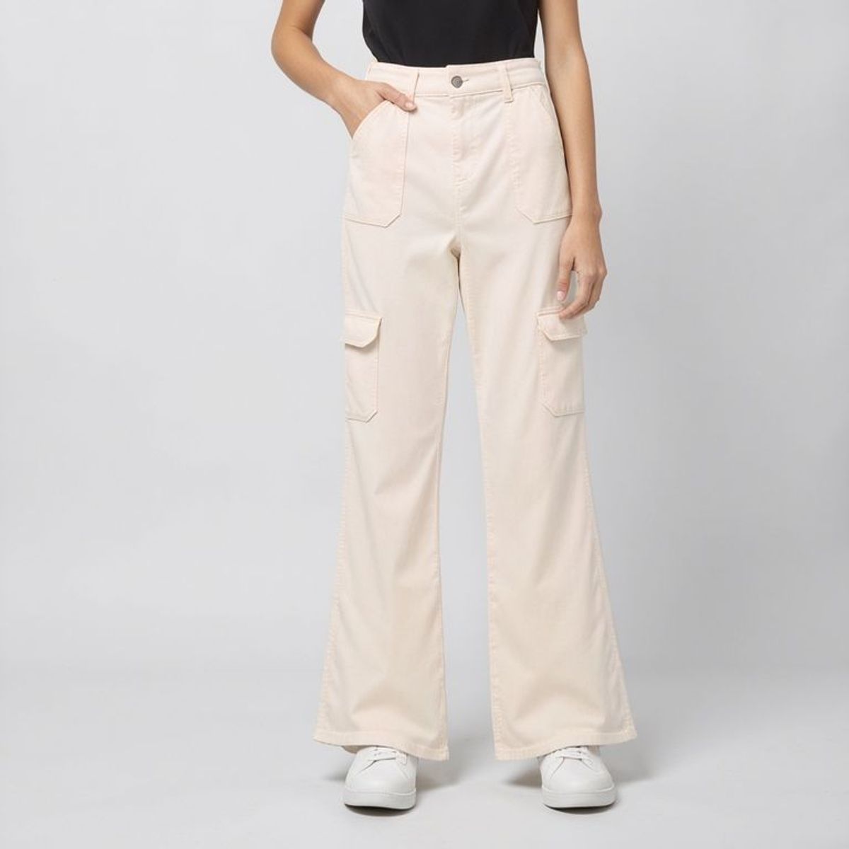 ELEVEN - Pantalón Eleven Cargo Tiro Alto Niña Algodón