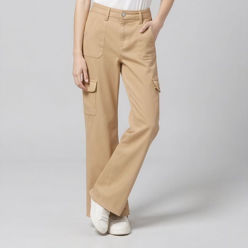 ELEVEN - Pantalón Eleven Cargo Tiro Alto Niña Algodón