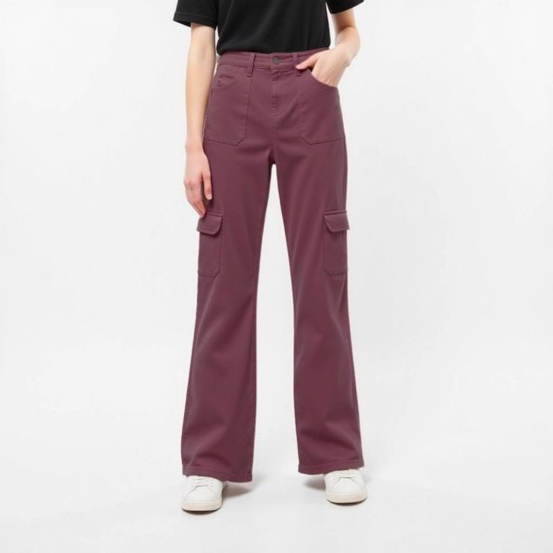 ELEVEN - Pantalón Eleven Cargo Tiro Alto Niña Algodón