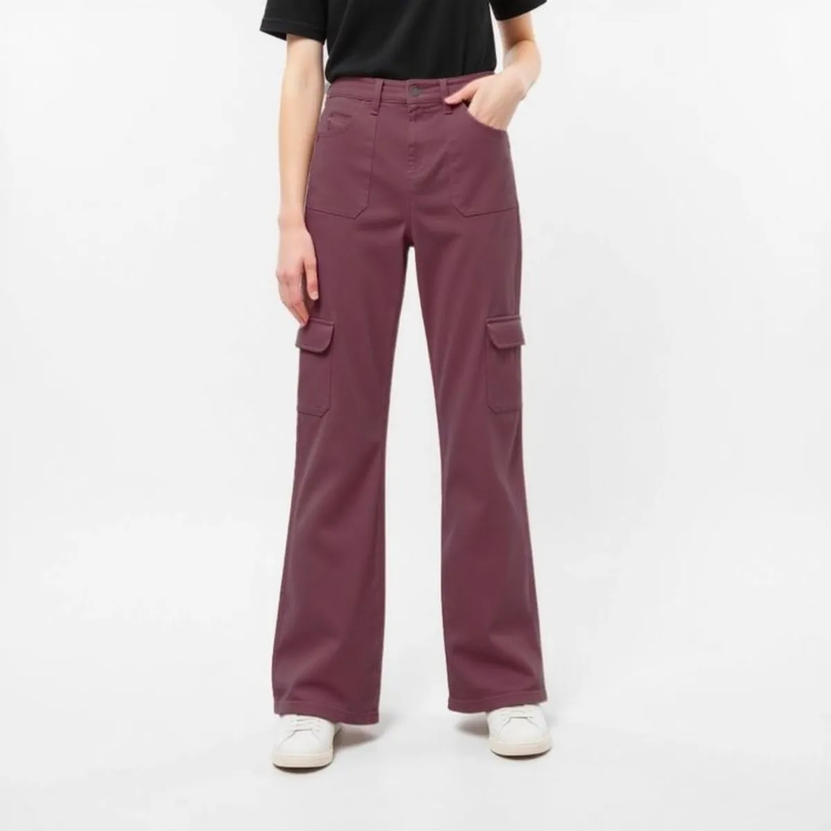 ELEVEN - Pantalón Eleven Cargo Tiro Alto Niña Algodón