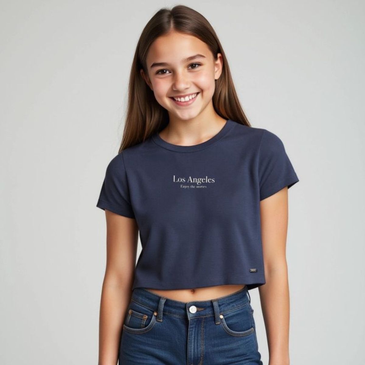 ELEVEN - Polo Eleven Crop Fit Niña Algodón Estampado Corazón