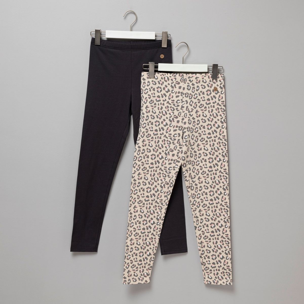 ELEVEN - Pack de 2 Leggins Eleven Niña Tiro Medio Algodón Estampado