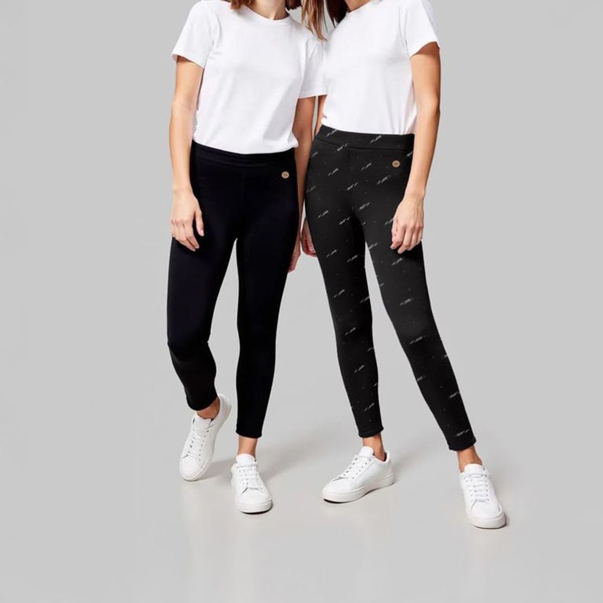 ELEVEN - Pack de 2 Leggins Eleven Niña Tiro Medio Algodón Estampado