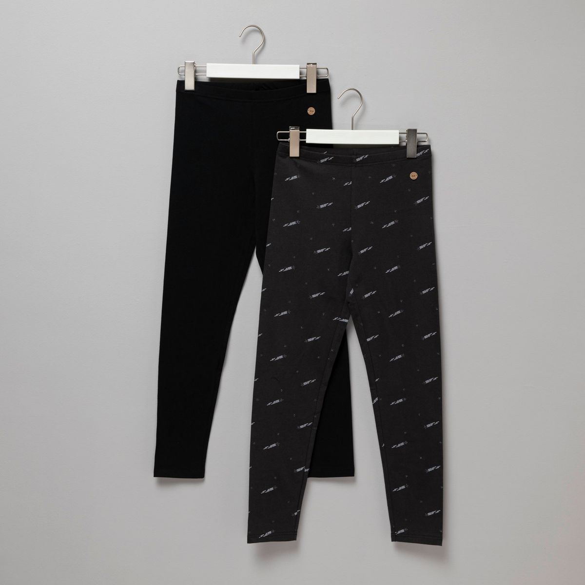 ELEVEN - Pack de 2 Leggins Eleven Niña Tiro Medio Algodón Estampado