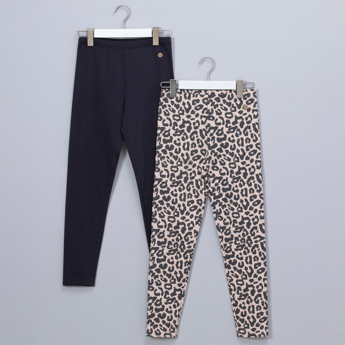 ELEVEN - Pack de 2 Leggins Eleven Niña Tiro Medio Algodón Estampado