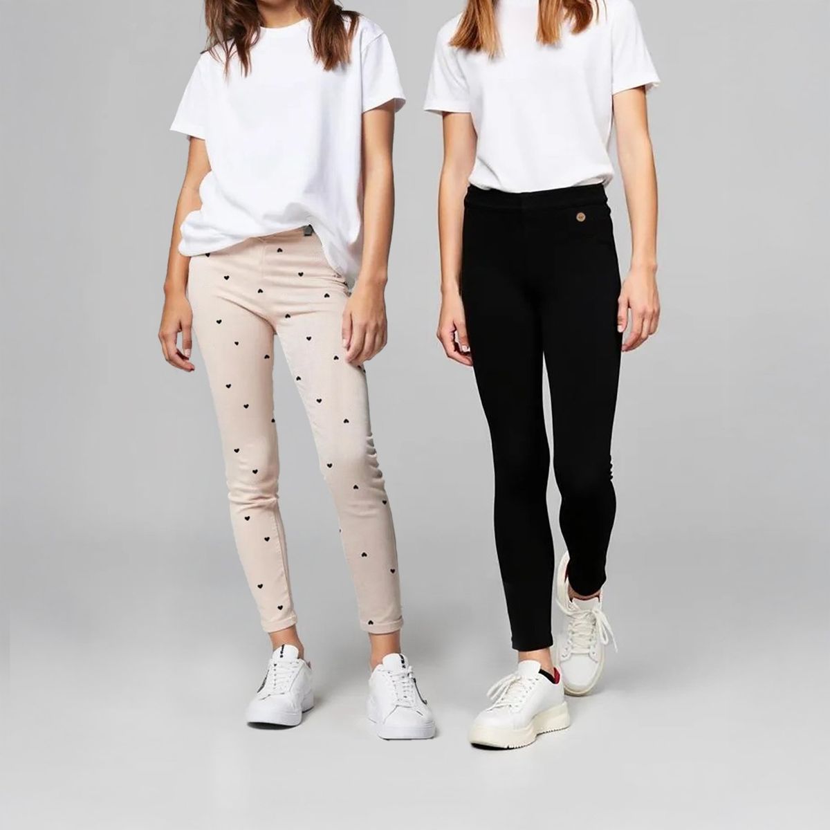 ELEVEN - Pack de 2 Leggins Eleven Niña Tiro Medio Algodón Estampado