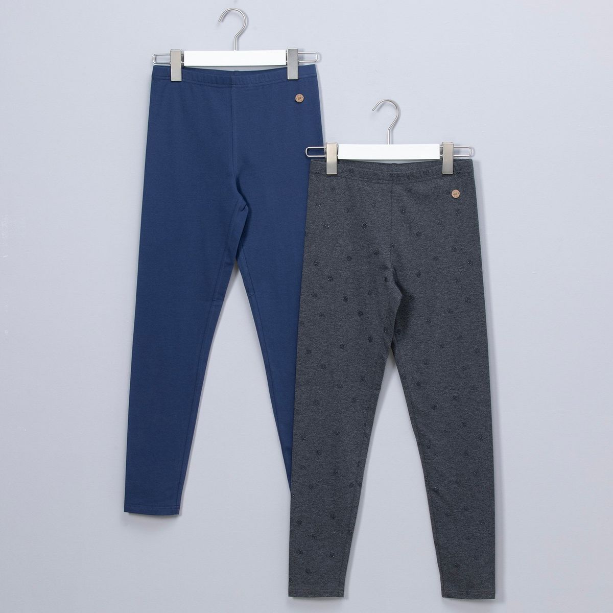 ELEVEN - Pack de 2 Leggins Eleven Niña Tiro Medio Algodón Estampado