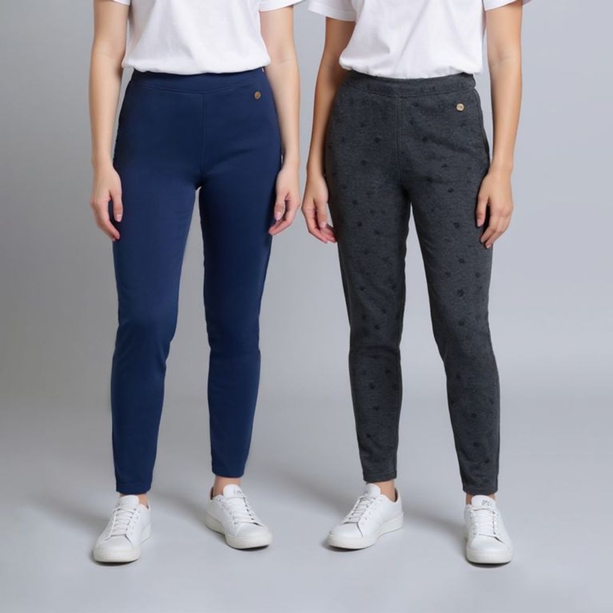 ELEVEN - Pack de 2 Leggins Eleven Niña Tiro Medio Algodón Estampado