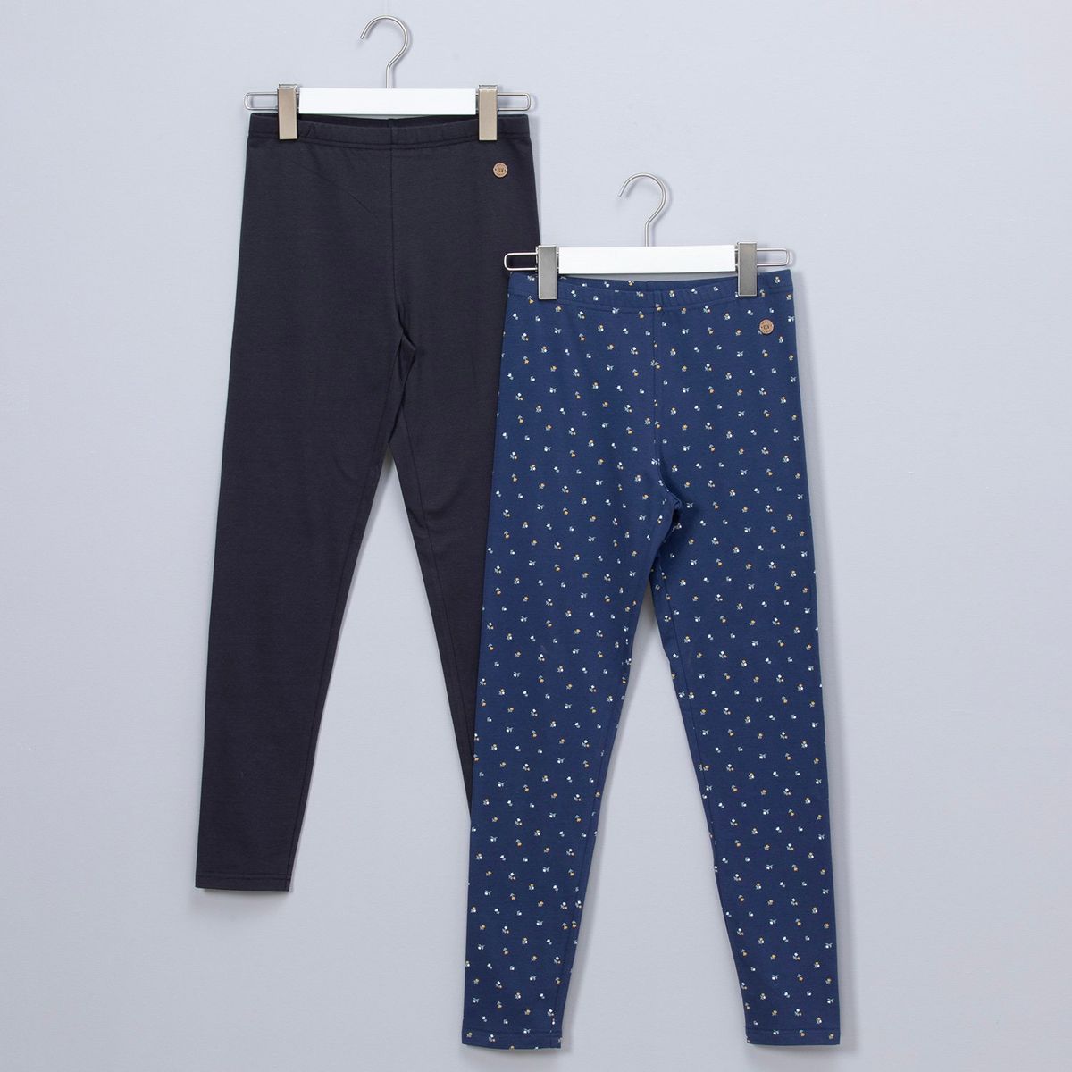 ELEVEN - Pack de 2 Leggins Eleven Niña Tiro Medio Algodón Estampado