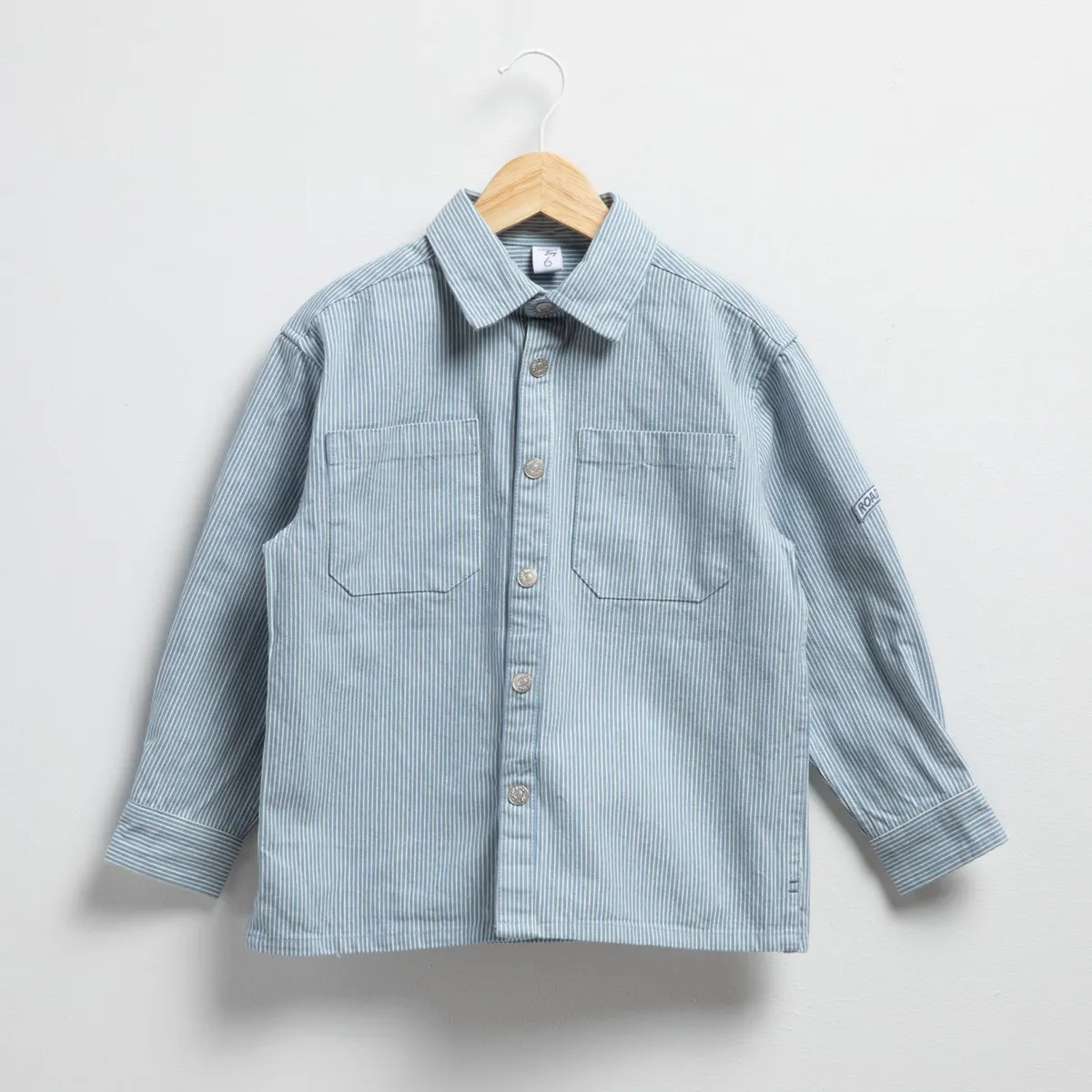 YAMP - Camisa Denim Rayas Niño Yamp Manga Larga Algodón
