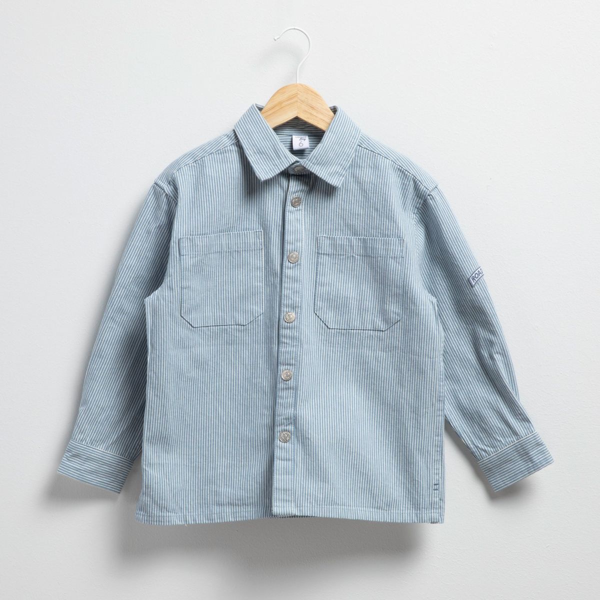 YAMP - Camisa Denim Rayas Niño Yamp Manga Larga Algodón