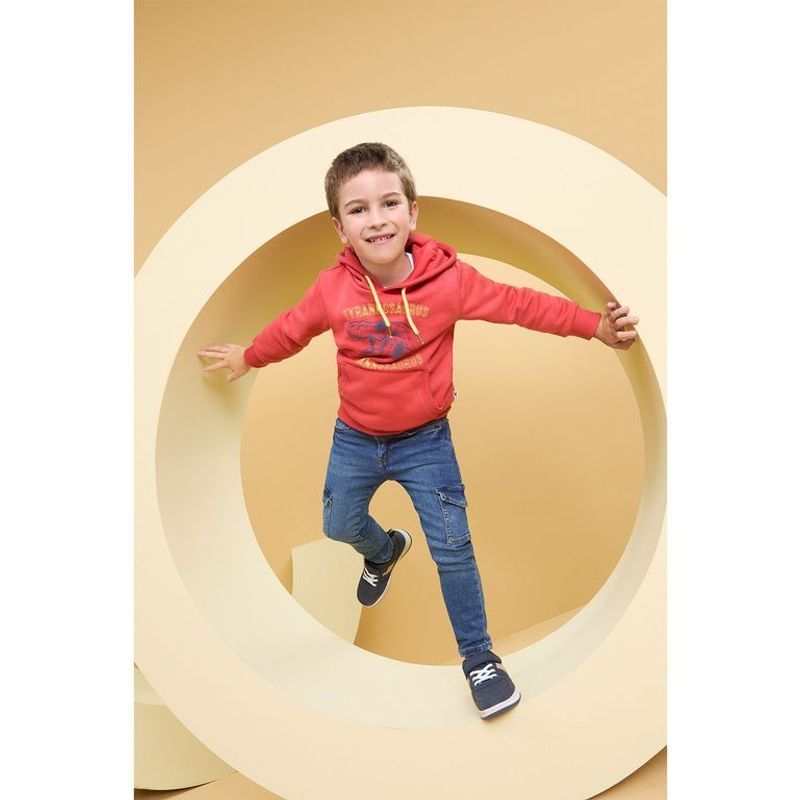 YAMP - Polera con Capucha Yamp Estampado Niño