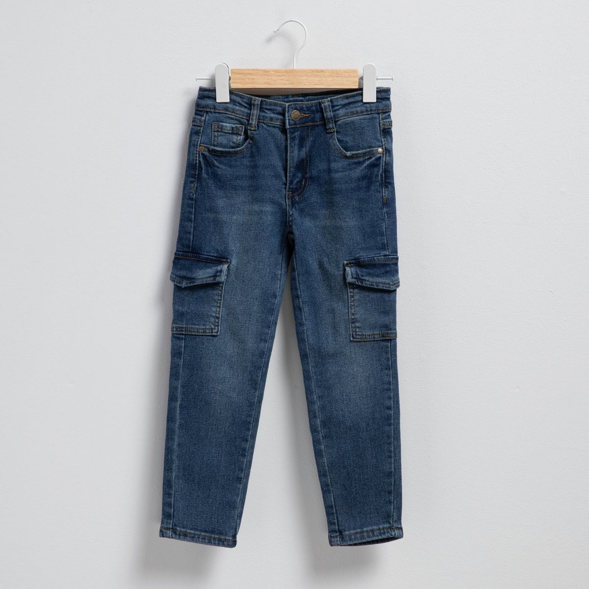 YAMP - Jeans Cargo Yamp Niño Denim Tiro Medio