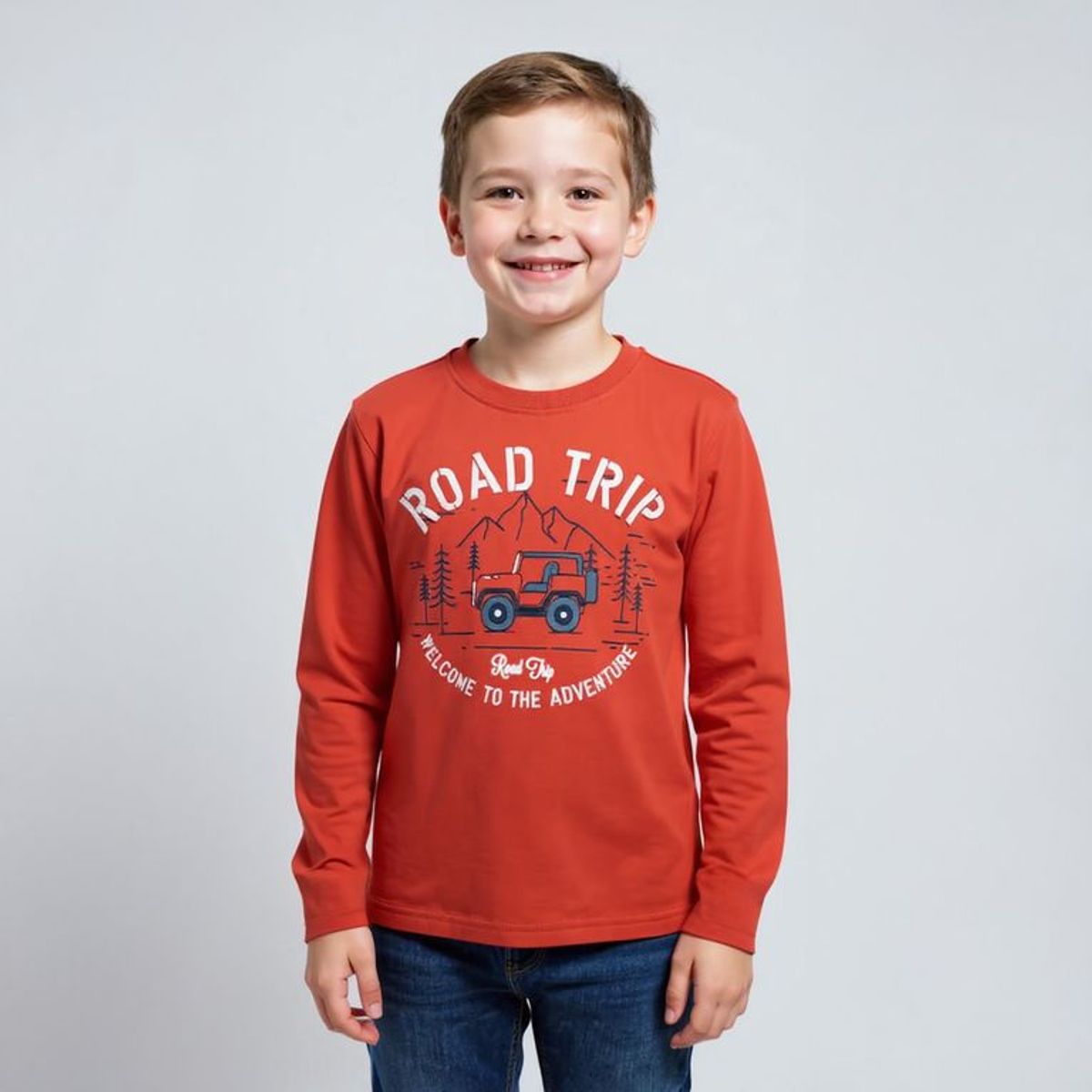 YAMP - Polo Manga Larga Algodón Yamp Estampada Casual Niño