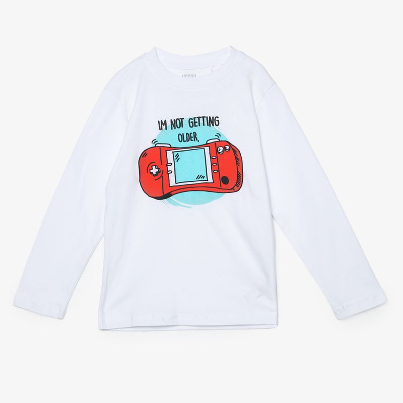 YAMP - Polo Manga Larga Algodón Yamp Estampada Casual Niño