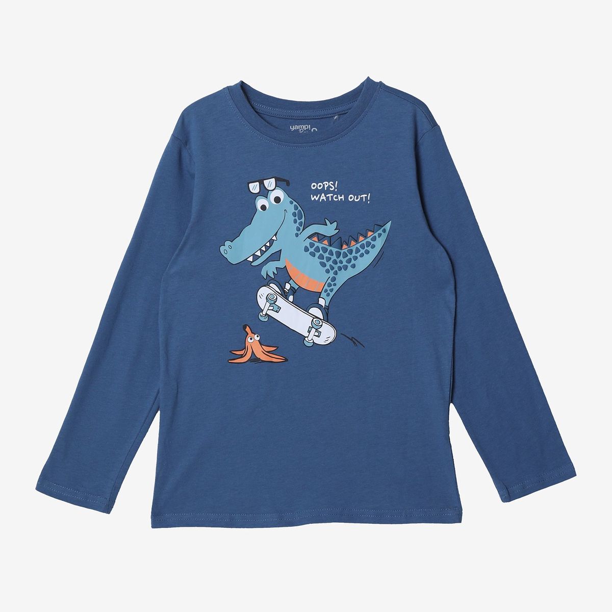 YAMP - Polo Manga Larga Algodón Yamp Estampada Casual Niño