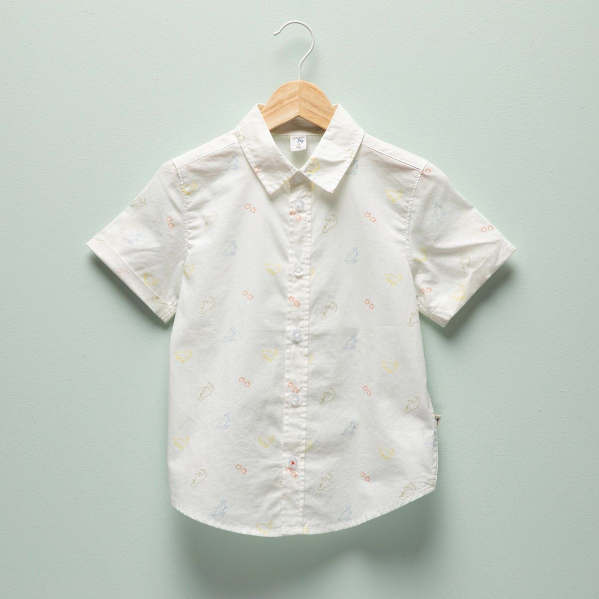 YAMP - Camisa Yamp Estampada Manga Corta Algodón Niño