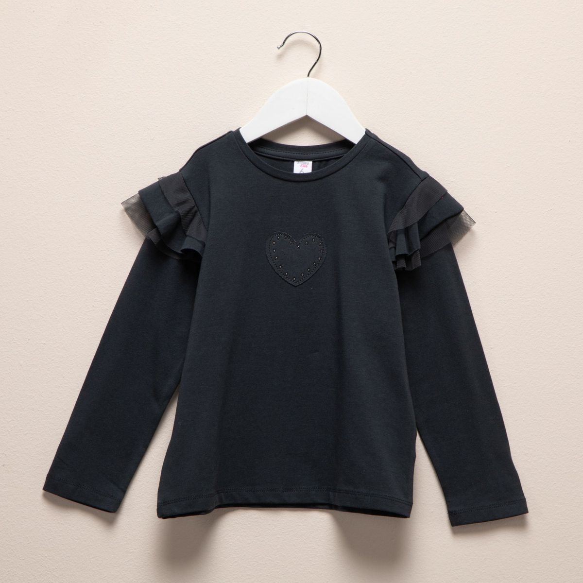 YAMP - Polo Algodón Manga Larga Niña Yamp Diseño Corazón