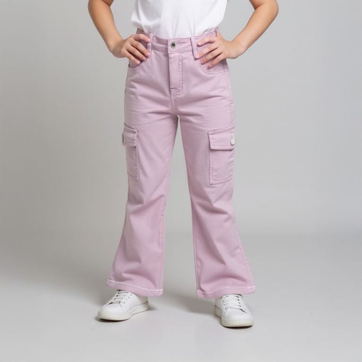 YAMP - Pantalón Cargo Yamp Niña Algodón Tiro Medio Casual