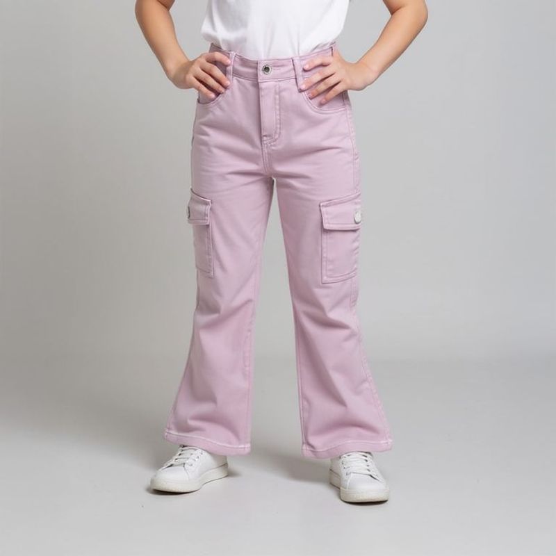 YAMP - Pantalón Cargo Yamp Niña Algodón Tiro Medio Casual