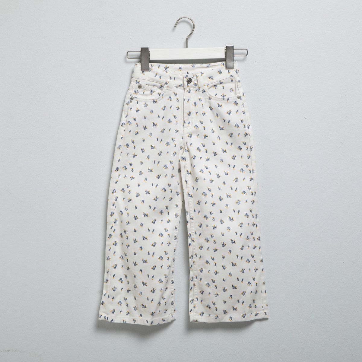 YAMP - Pantalón Wide Leg Yamp Niña Algodón Diseño Floral