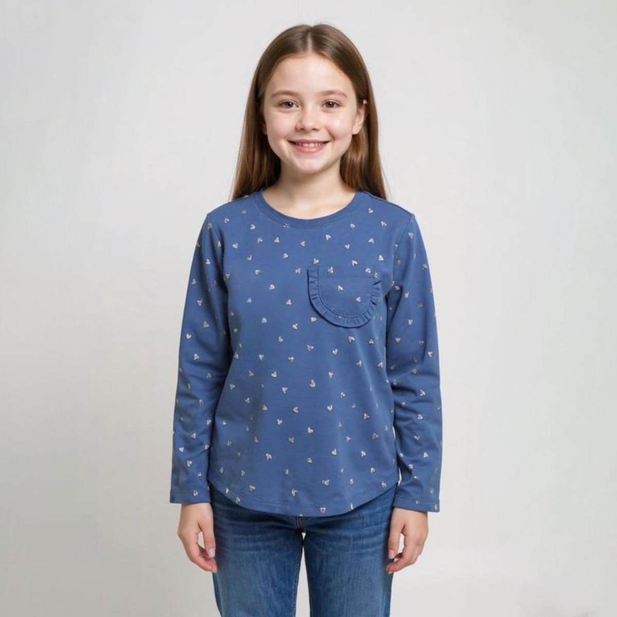 YAMP - Polo Manga Larga Algodón Yamp Niña Estampada Casual