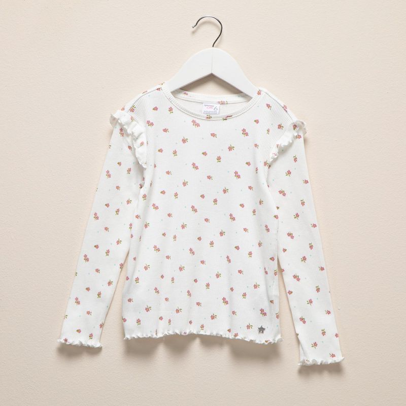 YAMP - Polo Manga Larga Algodón Niña Yamp Casual Estampada