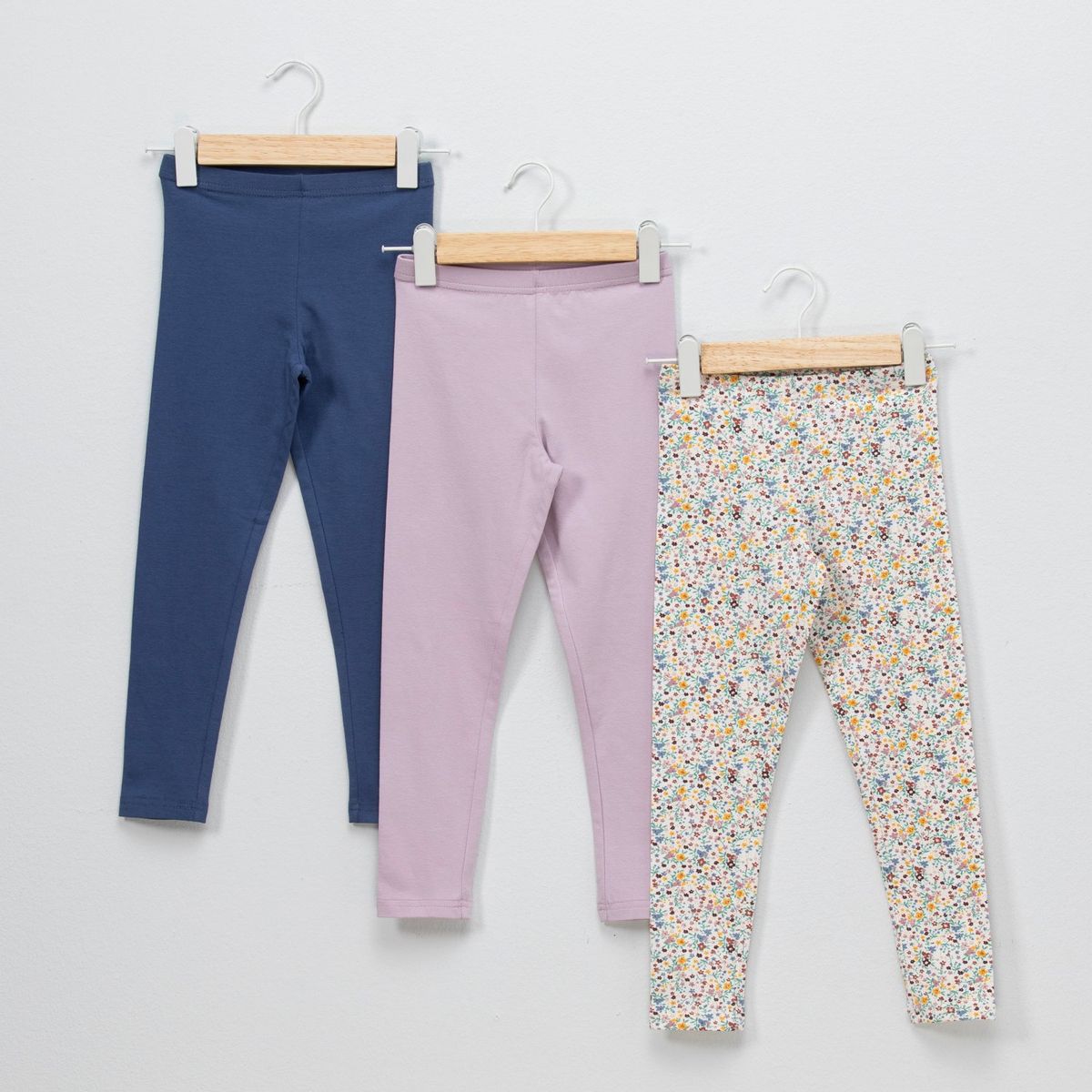 YAMP - Pack 3 Leggins Algodón Niña Yamp Tiro Medio