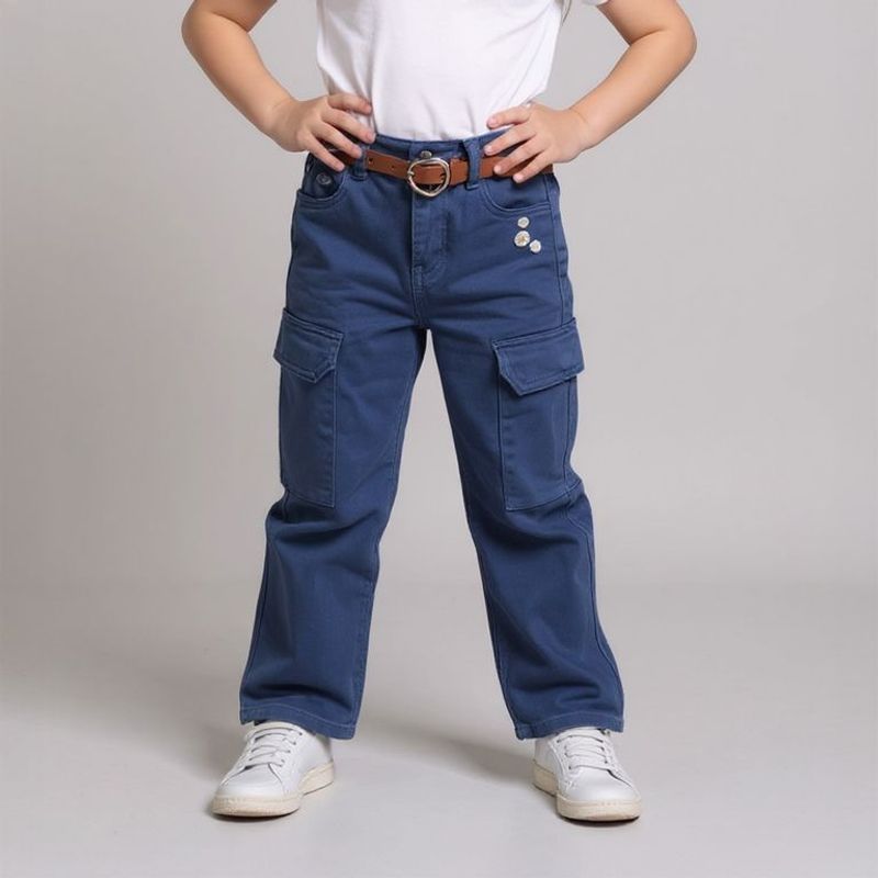 YAMP - Pantalón Cargo con Cinturón Niña Yamp Algodón