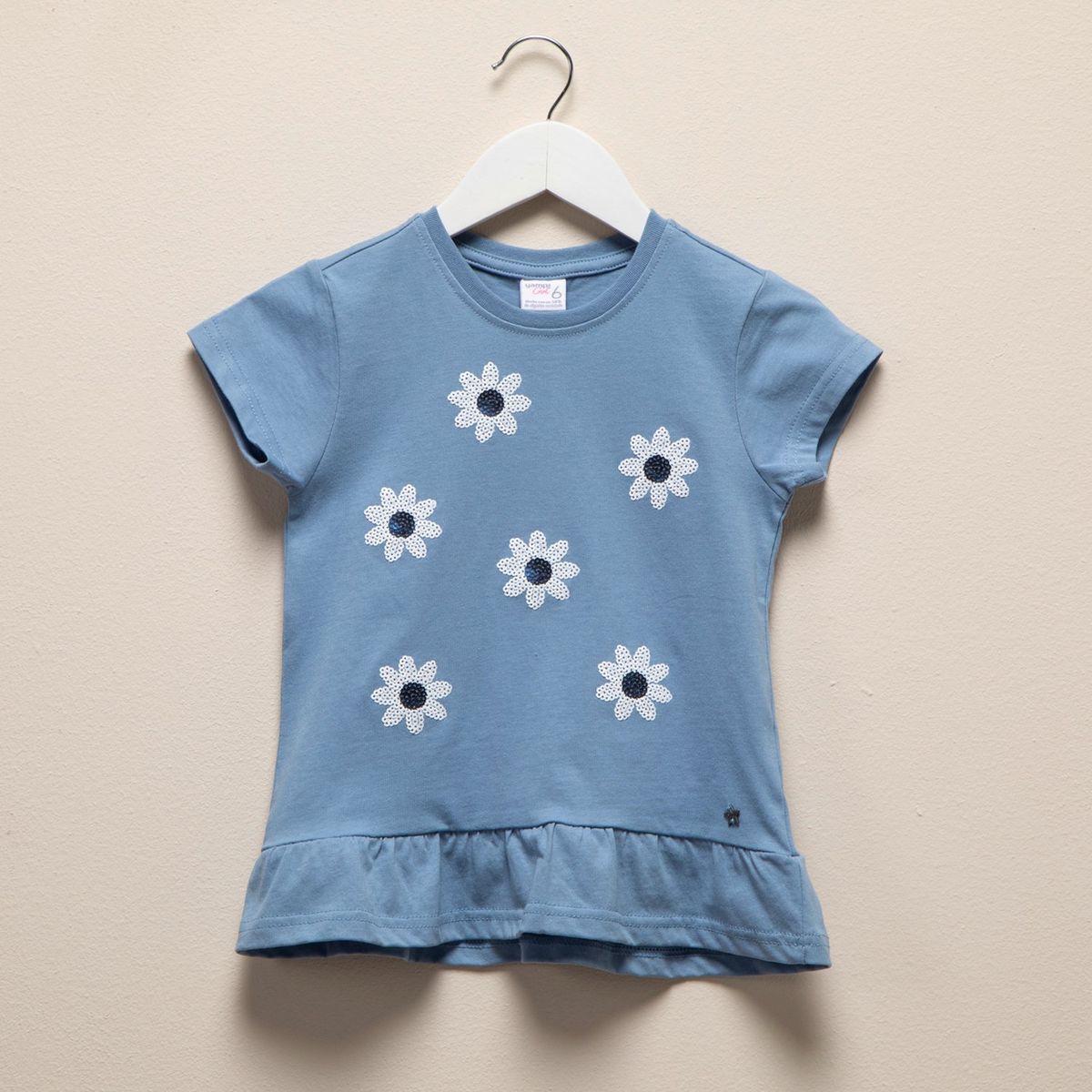 YAMP - Polo Yamp Algodón con Lentejuelas Niña Manga Corta