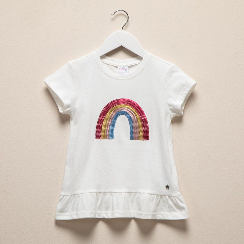 YAMP - Polo Yamp Algodón con Lentejuelas Niña Manga Corta