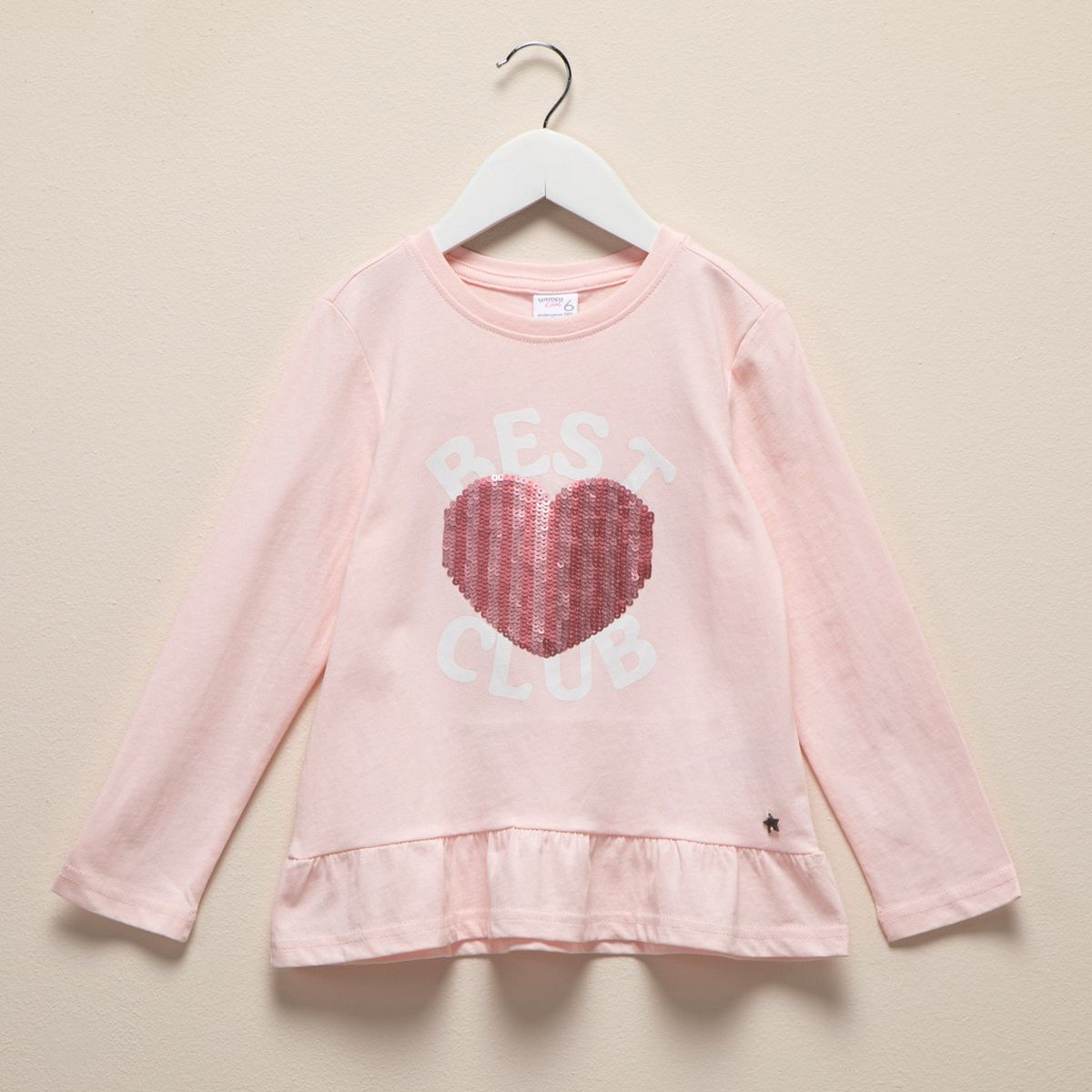 YAMP - Polo Yamp Algodón Manga Larga con Lentejuelas Niña