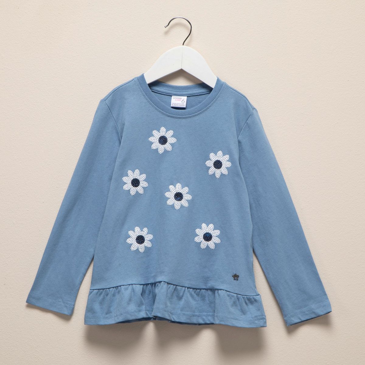 YAMP - Polo Yamp Algodón Manga Larga con Lentejuelas Niña