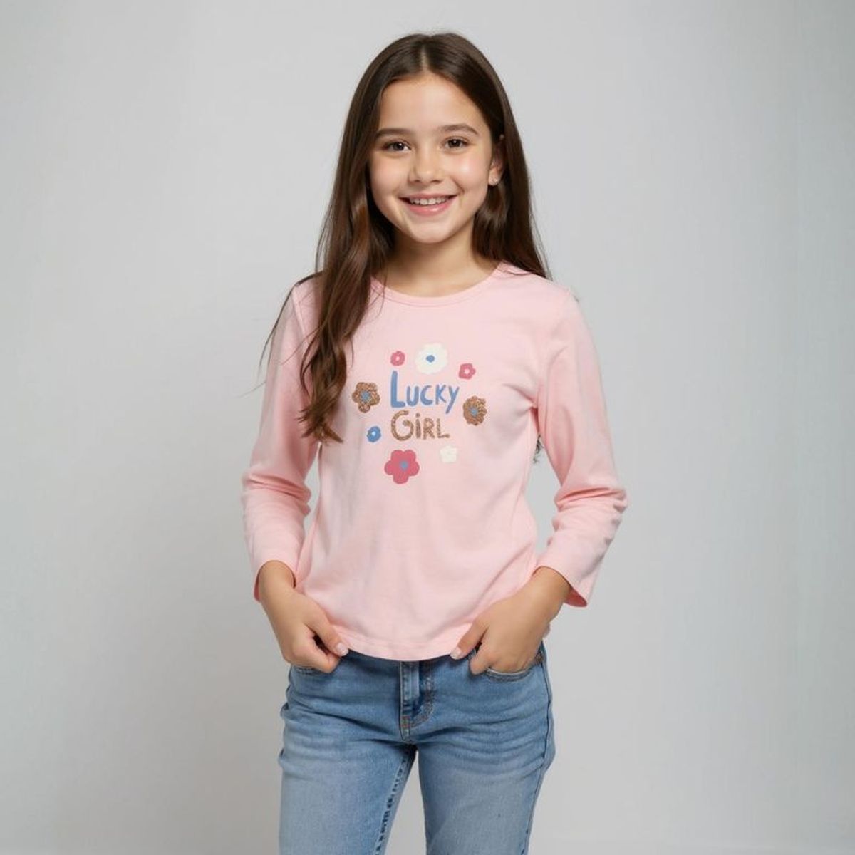 YAMP - Polo Algodón Manga Larga Estampada Niña Yamp