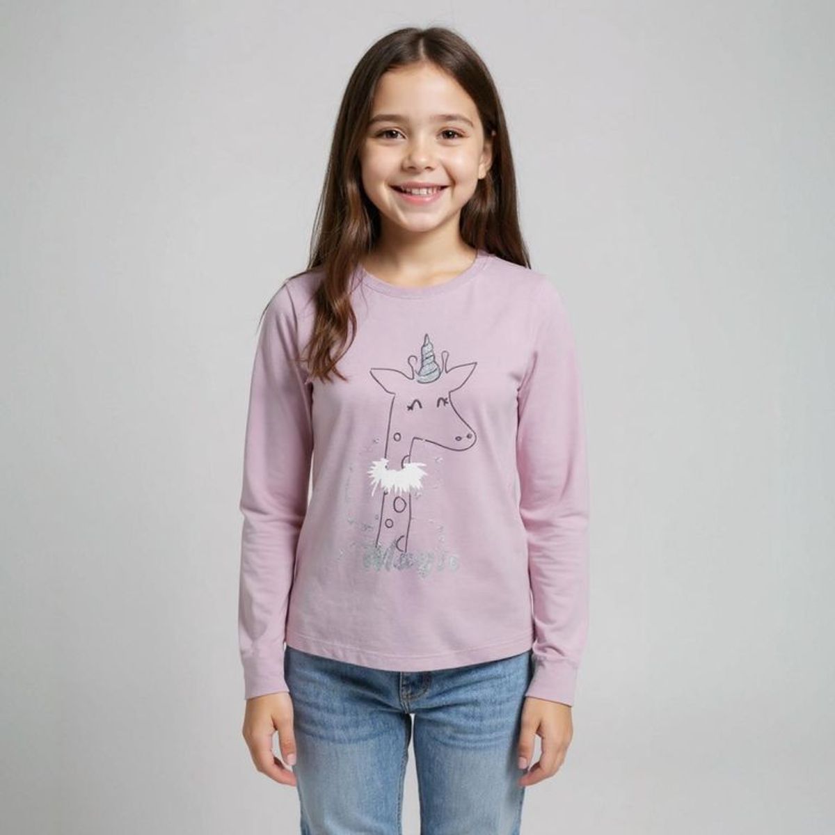 YAMP - Polo Algodón Manga Larga Estampada Niña Yamp