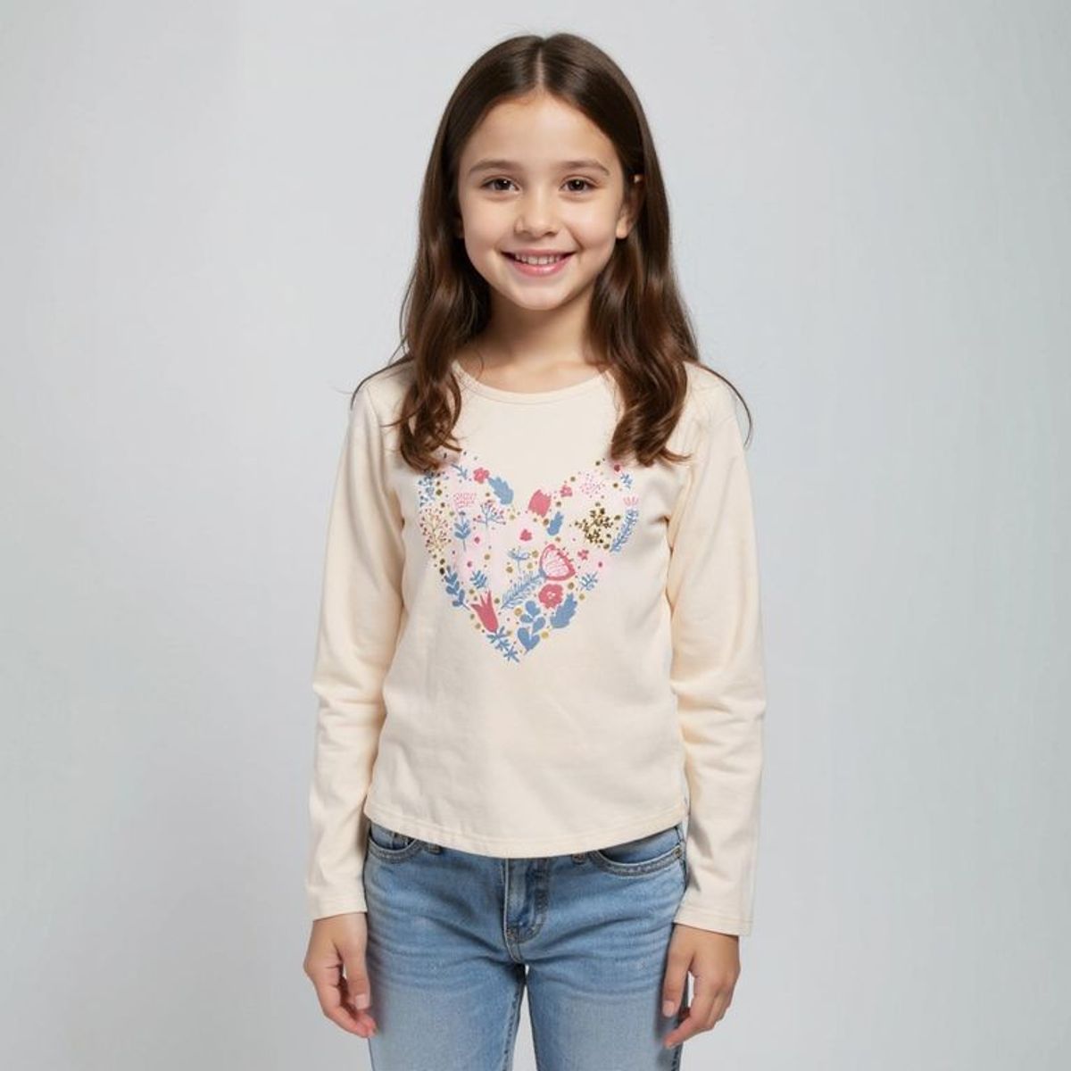 YAMP - Polo Algodón Manga Larga Estampada Niña Yamp