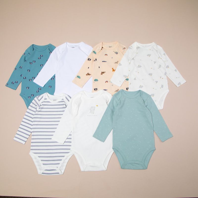 YAMP - Pack de 7 Bodys Manga Larga Algodón Yamp Bebé Niño