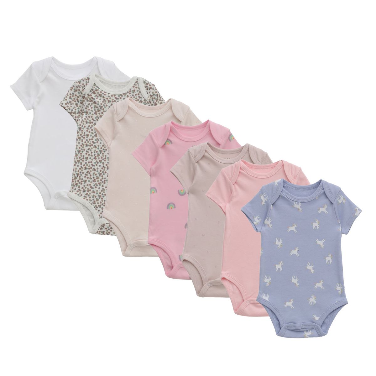 YAMP - Body Bebé Niña Pack X7 Algodón Yamp