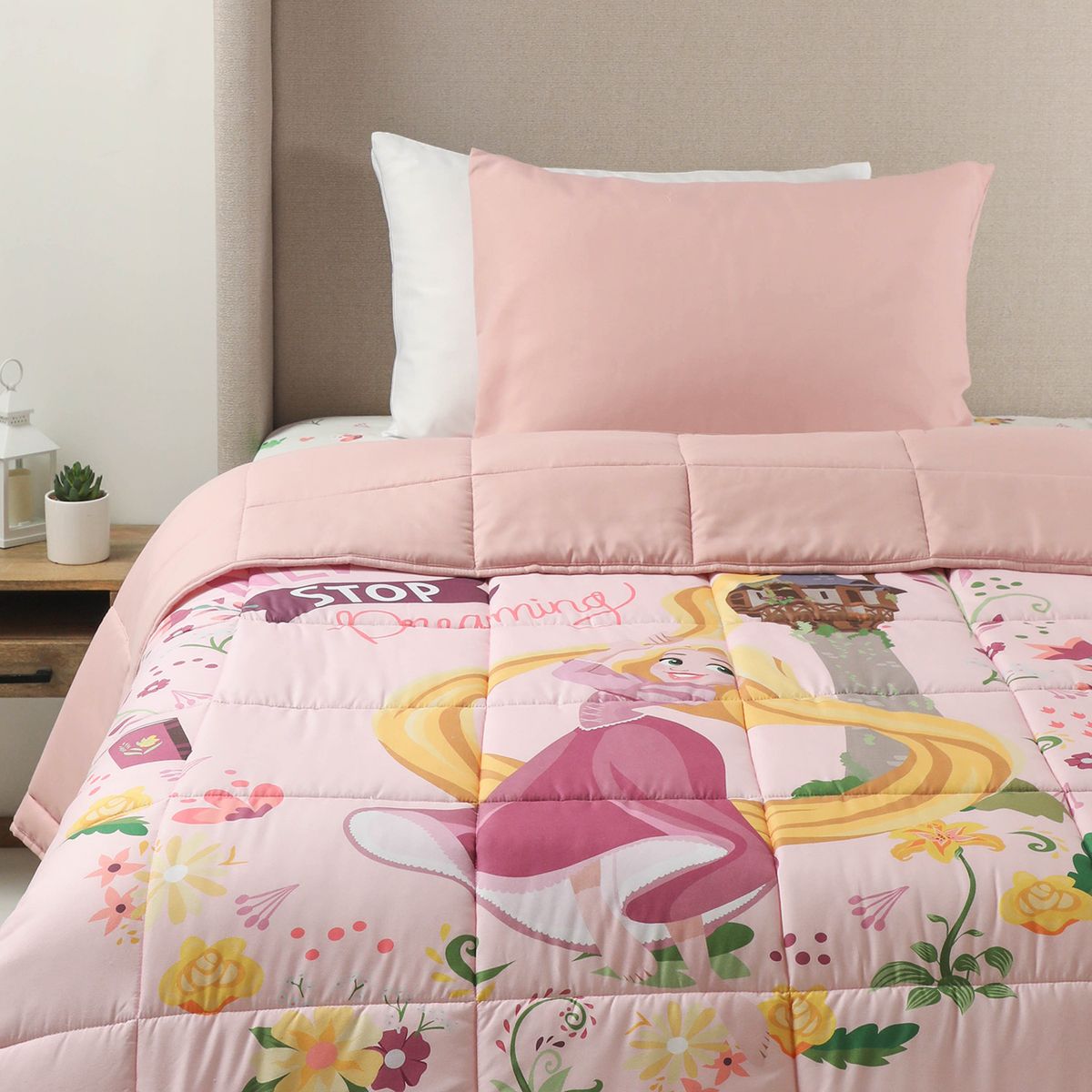 DISNEY - Juego De Cama: Edredón + Juego De Sábanas Rapunzel Disney