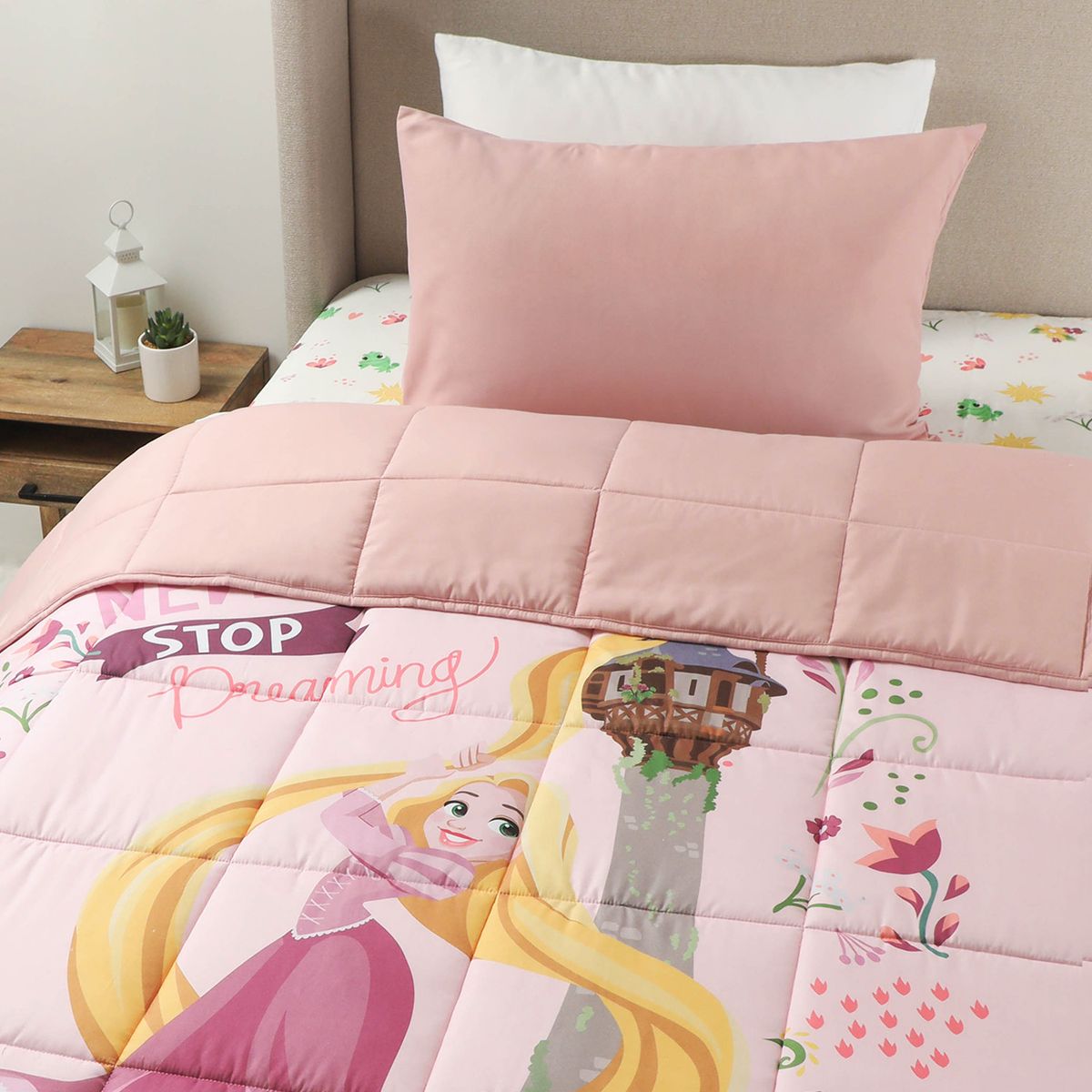 DISNEY - Juego De Cama: Edredón + Juego De Sábanas Rapunzel Disney