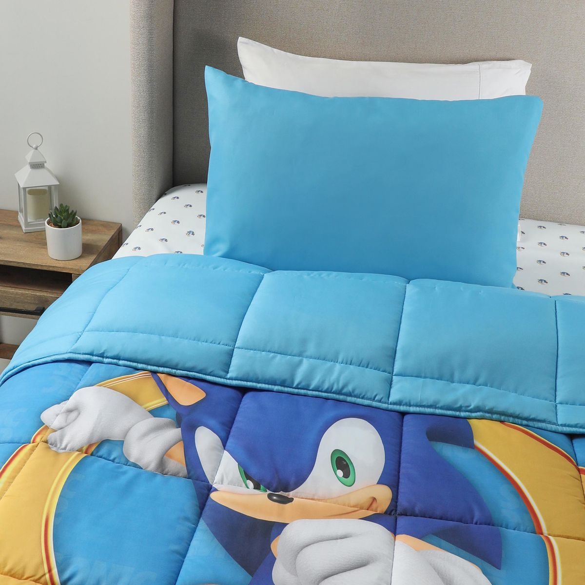 SONIC - Juego De Cama: Edredón + Juego De Sábanas Sonic