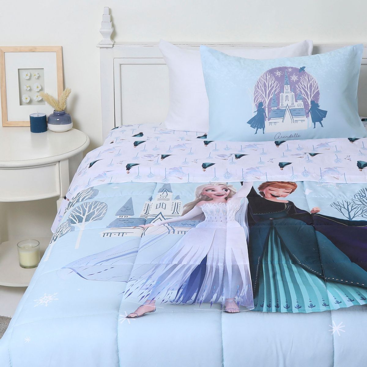 DISNEY - Juego De Cama: Edredón + Juego De Sábanas Frozen Disney