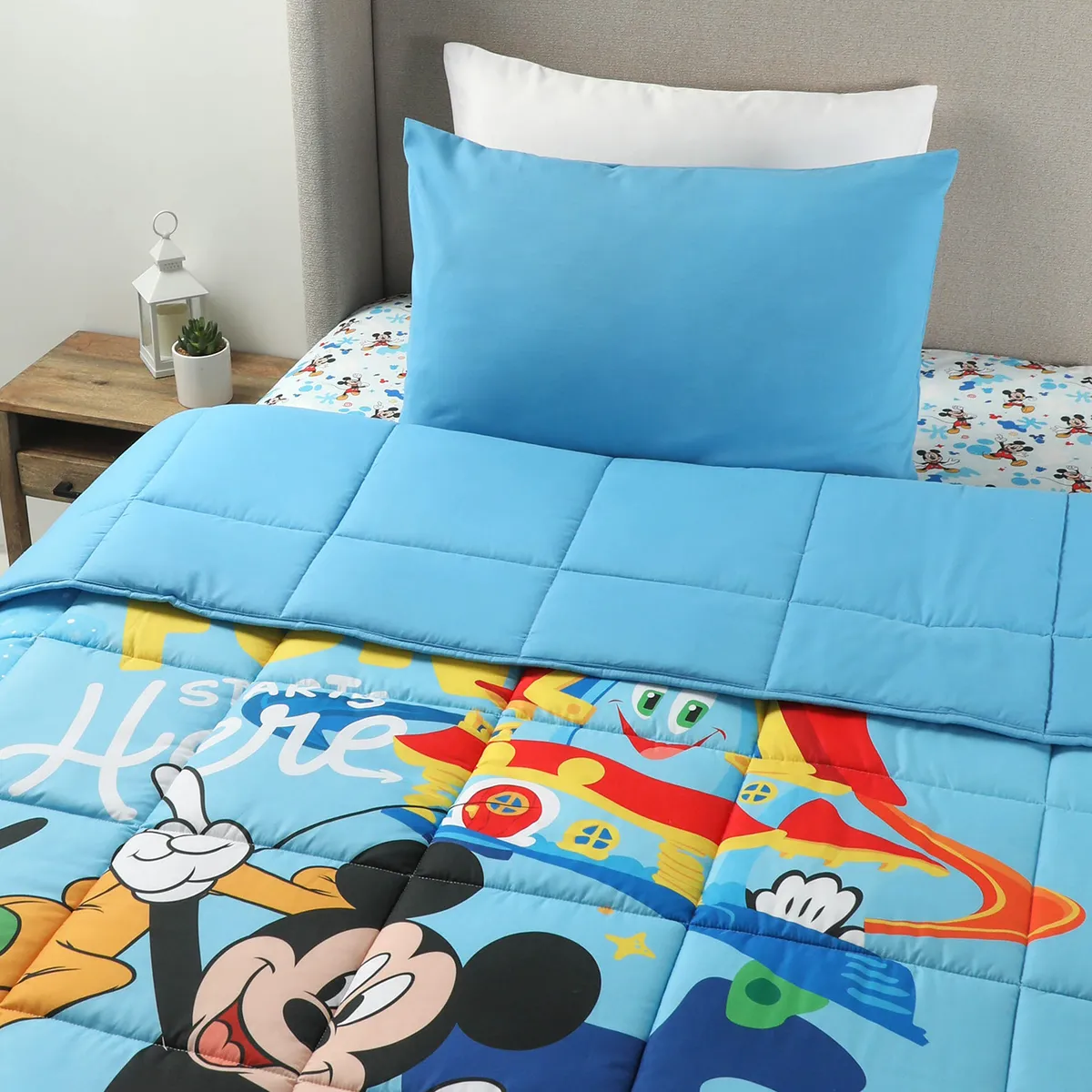 DISNEY - Juego De Cama: Edredón + Juego De Sábanas Mickey Disney