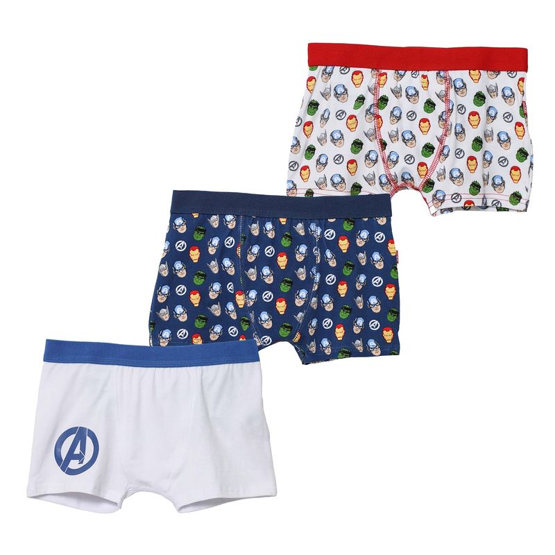 AVENGERS - Boxers Niño Pack X3 Algodón Avengers