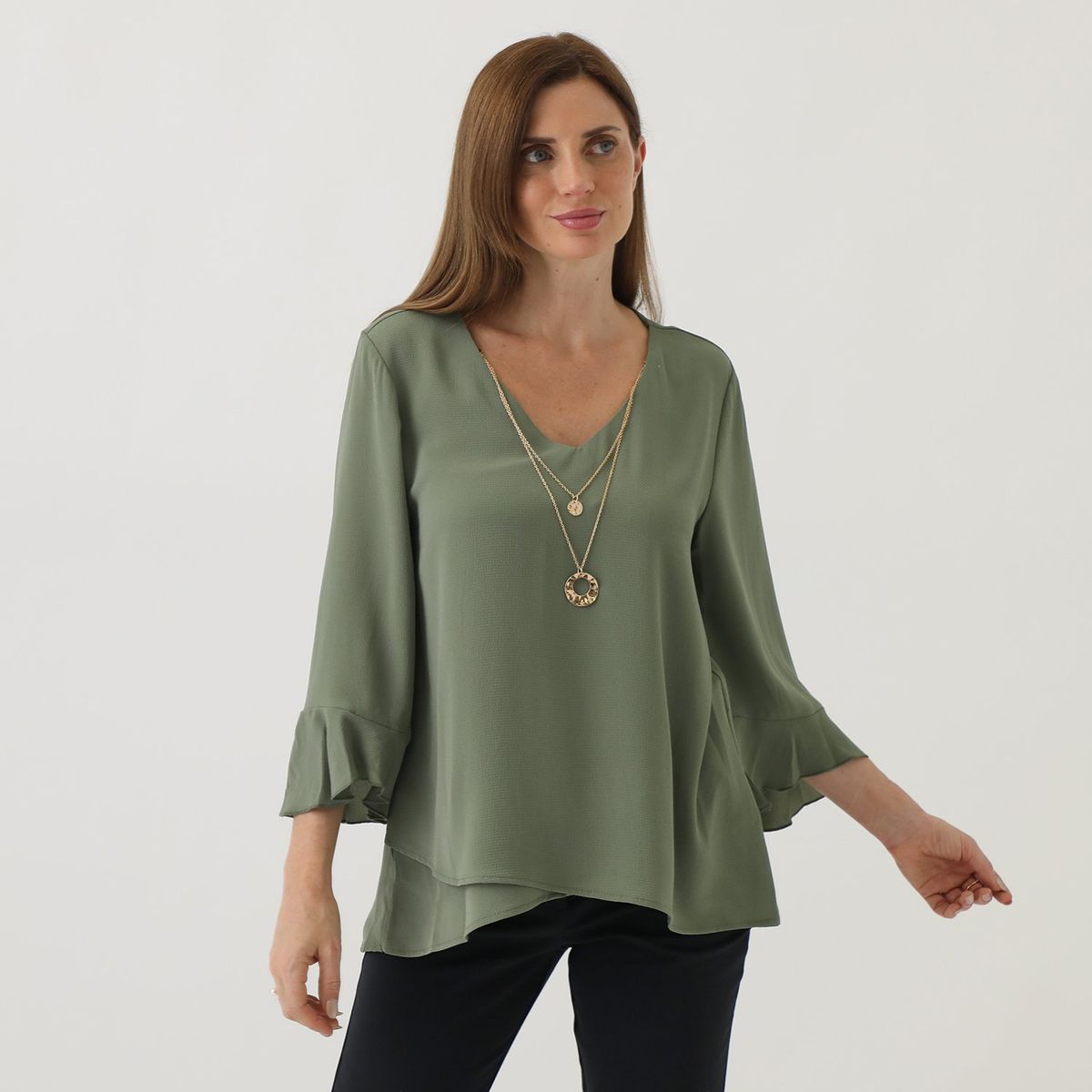 STEFANO COCCI - Blusa Manga Larga Casual Mujer Stefano Cocci