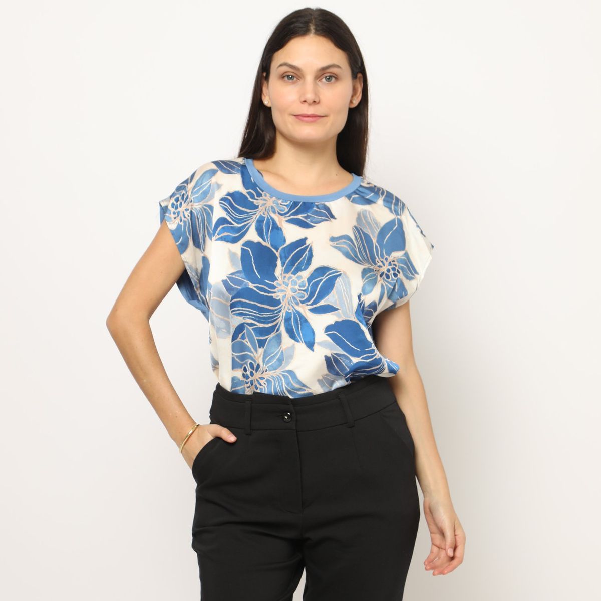 STEFANO COCCI - Blusa Manga Corta Casual Mujer Stefano Cocci