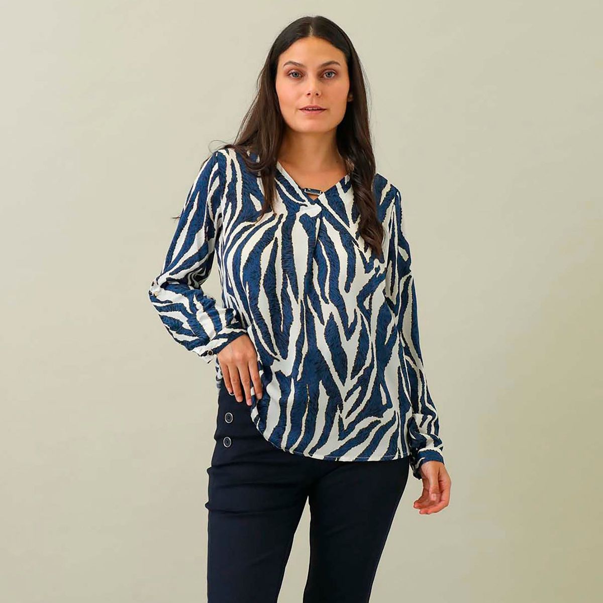 STEFANO COCCI - Blusa Manga Larga Casual Mujer Newport